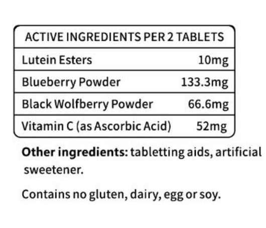 OXYEZENRGY Lutein Ester Supplement - Blueberry Flavour